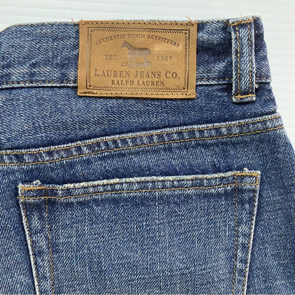 ⭐️HP⭐️ NEW Petite RALPH LAUREN INDIGO GROTTO PAISLEY SCROLL DESIGNER JEANS 2P - Picture 11 of 12